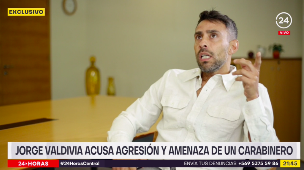 Jorge Valdivia contó por primera vez su versión de la detención: Acusó golpes de Carabinero y que "sacó el arma"