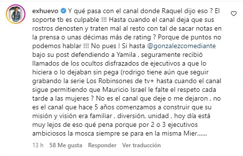 Daniel Fuenzalida reaccionó indignado contra TV+ tras dura crítica de Raquel Argandoña a Yamila Reyna