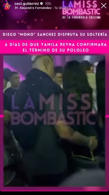 Diego Sánchez fue pillado de lo más coqueto con otra mujer tras quiebre con Yamila Reyna