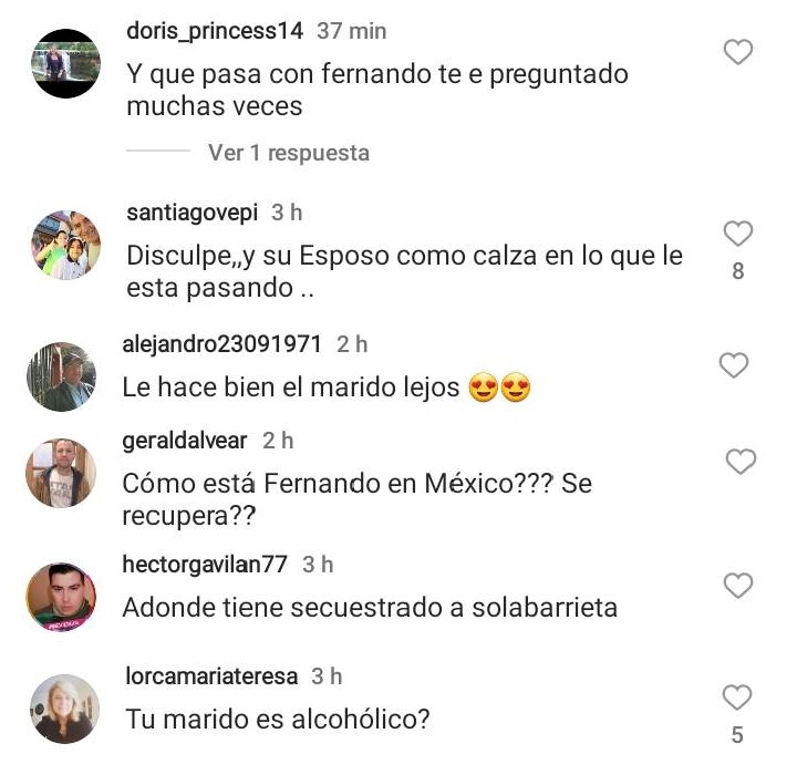 La inesperada reacción de Ivette Vergara ante rumor del paradero de Fernando Solabarrieta